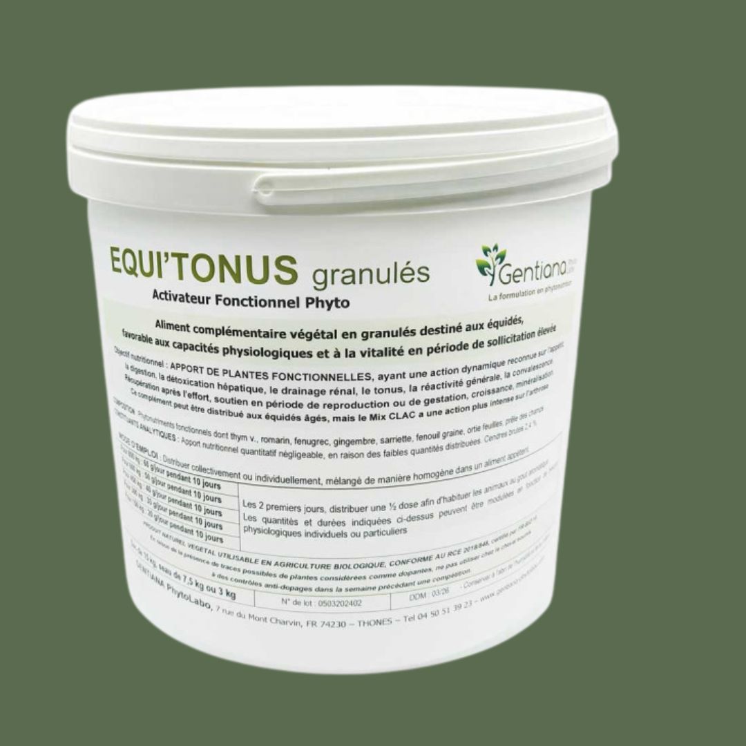 Mix Equitonus - Polyvalent (Vitalité, Métabolisme, Drainage, Croissance, Convalescence) pour les équidés